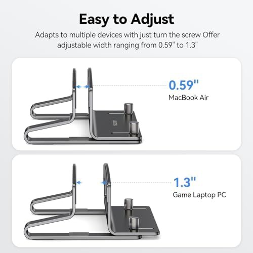 Vertical Aluminum Space Saving Laptop Stand — photo 5