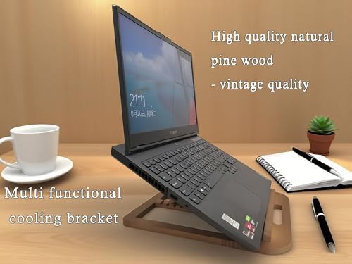 Foldable Wooden Laptop Stand with Six Gear Angles — photo 5