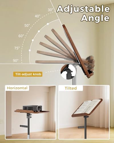 Brown wooden floor laptop stand — photo 3