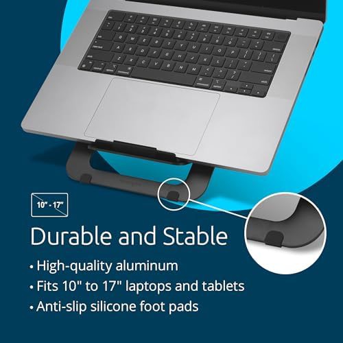 Black Ultra Slim Foldable Aluminum Stand — photo 4