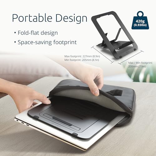 Black Ultra Slim Foldable Aluminum Stand — photo 5