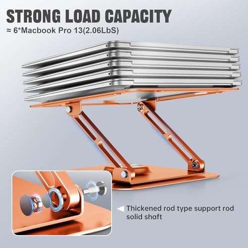 Rotating aluminum laptop riser for desk — photo 4
