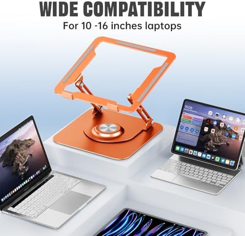 Rotating aluminum laptop riser for desk — photo 5