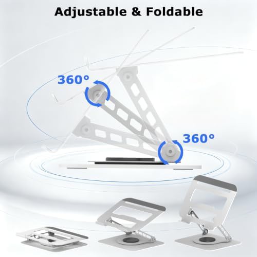 Silver Rotating Computer Riser with 360 Degree Swivel — photo 4