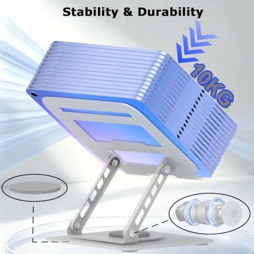 Silver Rotating Computer Riser with 360 Degree Swivel — photo 5