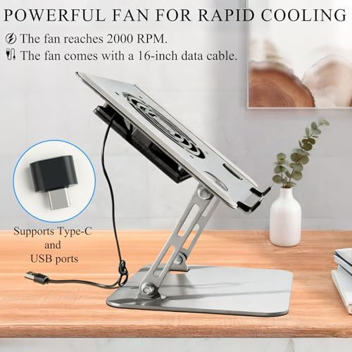 Laptop Riser with Active Cooling Fan — photo 5