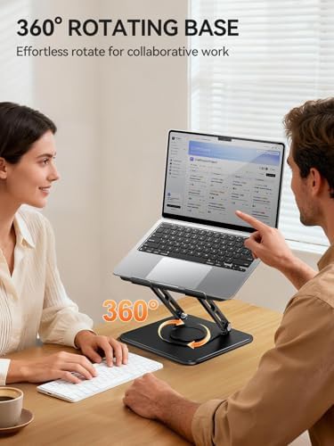 Rotating black computer stand — photo 3