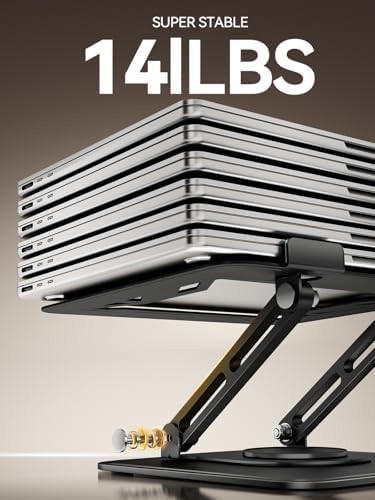 Rotating black computer stand — photo 5