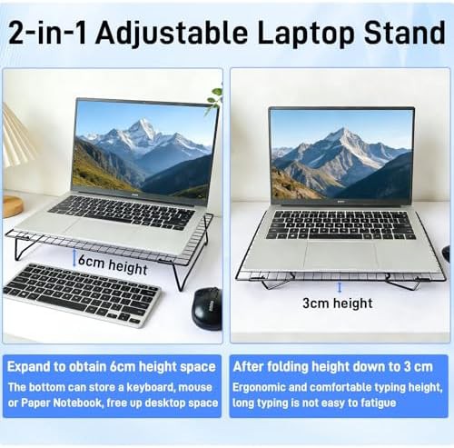 Ventilated Metal Mesh Laptop Riser Stand — photo 4