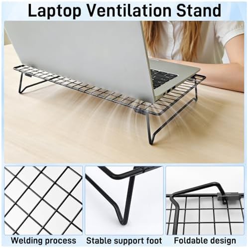 Ventilated Metal Mesh Laptop Riser Stand — photo 5