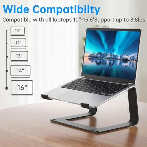 Office metal notebook riser stand black — photo 3
