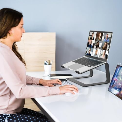 Office metal notebook riser stand black — photo 5