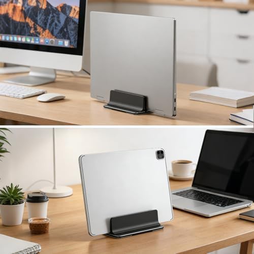 Vertical aluminum gaming laptop stand black — photo 5