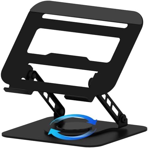 Black rotating metal multi-angle desk stand
