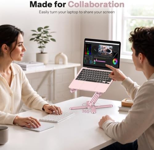 LA10 Rotating Foldable Desk Riser Pink — photo 3