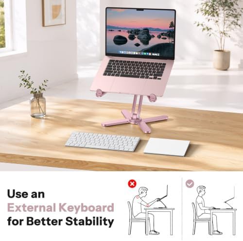 LA10 Rotating Foldable Desk Riser Pink — photo 4