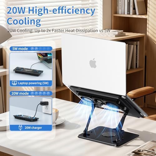 Black Gaming Cooling Pad with Detachable Fan — photo 4