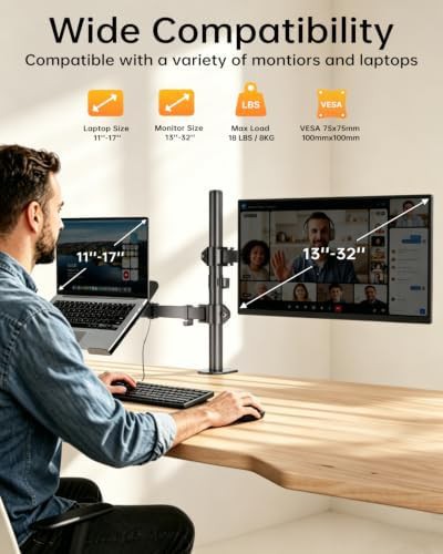 Dual monitor and laptop gaming mount — photo 3