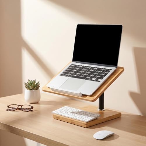 Large Wood and Bamboo Base Laptop Riser — photo 4