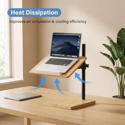 Large Wood and Bamboo Base Laptop Riser — photo 5