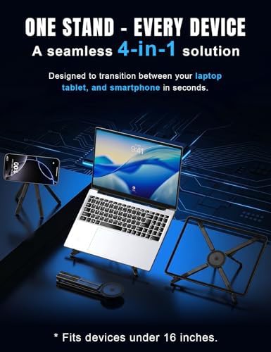 Black portable tablet desk mount — photo 3