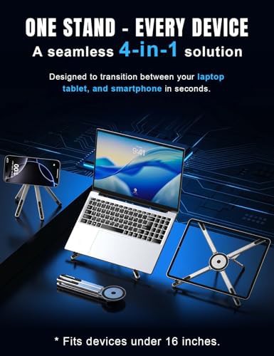 Silver portable tablet desk riser — photo 3