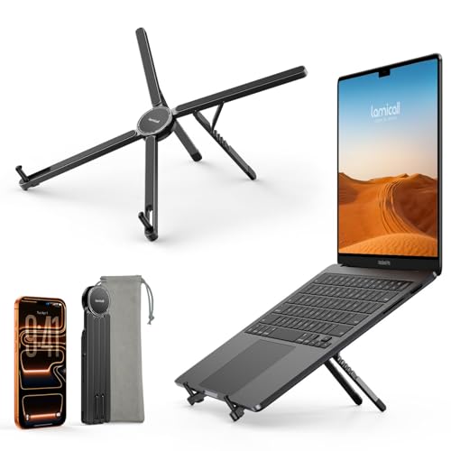 Portable Laptop Stand for Desk Travel 0.47in Ultra-Slim Non-Magnet