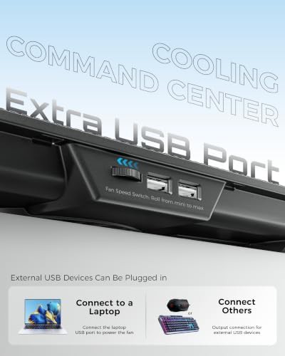 Slim cooling pad with six quiet fans — photo 4