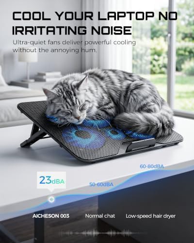 Slim cooling pad with six quiet fans — photo 5
