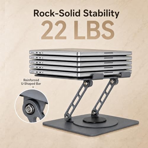 Gray Aluminum 360 Rotating Laptop Riser — photo 4
