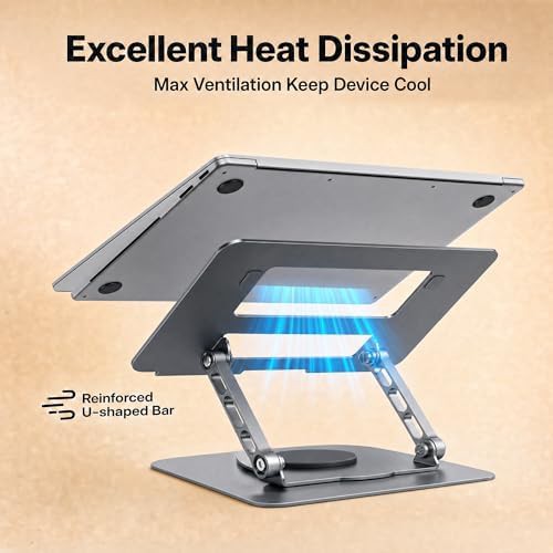 Gray Aluminum 360 Rotating Laptop Riser — photo 5