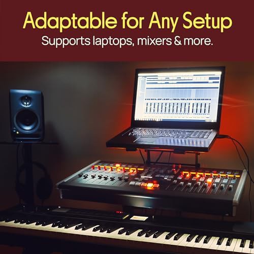 Portable dual laptop stand for DJ workstation — photo 5