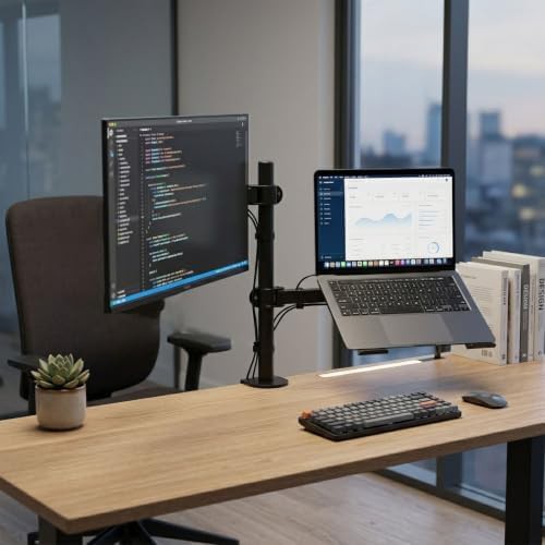 Adjustable VESA Monitor and Laptop Desk Mount Arm — photo 2