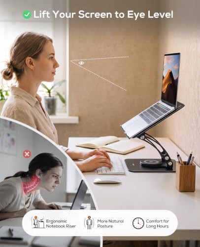 360 degree rotating ergonomic laptop stand — photo 3