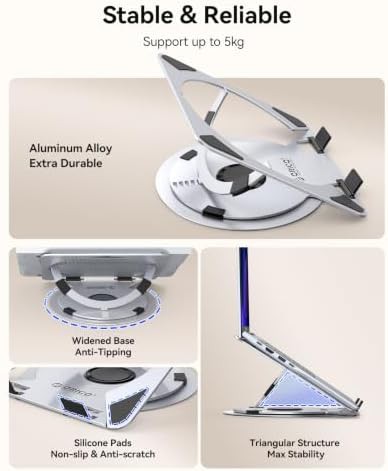 Rotating Aluminum Laptop Riser for Desk — photo 4