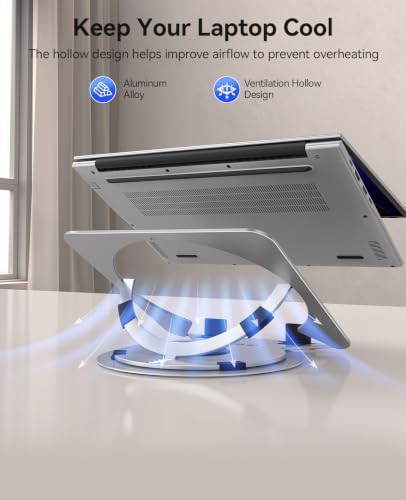 Rotating Aluminum Laptop Riser for Desk — photo 5