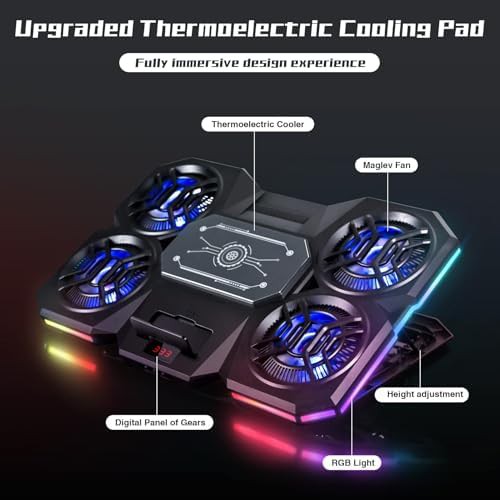 Thermoelectric RGB Four Fan Laptop Cooler — photo 5